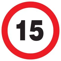 Panneau INTERDIT DE ROULER A +15 KM/H Taliaplast 722261