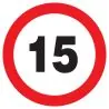 Panneau INTERDIT DE ROULER A +15 KM/H Taliaplast 722261