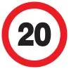 Panneau INTERDIT DE ROULER A +20 KM/H Taliaplast 727256