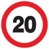 Panneau INTERDIT DE ROULER A +20 KM/H Taliaplast 722256