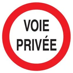 Panneau VOIE PRIVEE CIRCULAT.INTERDITE Taliaplast 724265