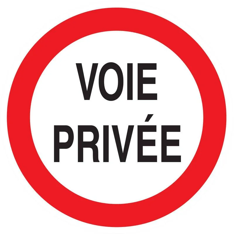 Panneau VOIE PRIVEE CIRCULAT.INTERDITE Taliaplast 724265