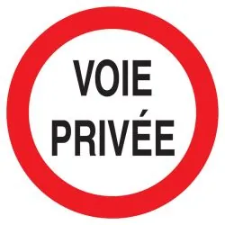 Panneau VOIE PRIVEE CIRCULAT.INTERDITE Taliaplast 727265