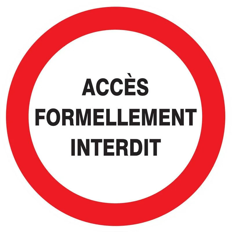 Panneau ACCES FORMELLEMENT INTERDIT NO Taliaplast 724215