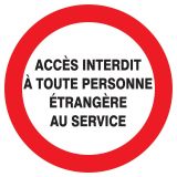 Panneau ACCES INTERDIT TOUTE PERSONNE Taliaplast 722234