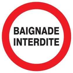 Panneau BAIGNADE INTERDITE D.180mm Taliaplast 727241