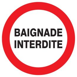 Panneau BAIGNADE INTERDITE D.420mm Taliaplast 723237