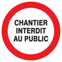 Panneau CHANTIER INTERDIT AU PUBLIC NO Taliaplast 727217