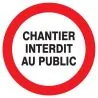 Panneau CHANTIER INTERDIT AU PUBLIC NO Taliaplast 727217