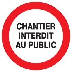 Panneau CHANTIER INTERDIT AU PUBLIC NO Taliaplast 722215