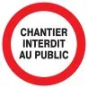 Panneau CHANTIER INTERDIT AU PUBLIC NO Taliaplast 723214
