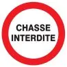 Panneau CHASSE INTERDITE NORMASIGN ADH Taliaplast 724205