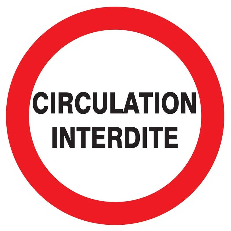 Panneau CIRCULATION INTERDITE D.80mm Taliaplast 724206