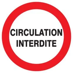 Panneau CIRCULATION INTERDITE NORMASIG Taliaplast 723206