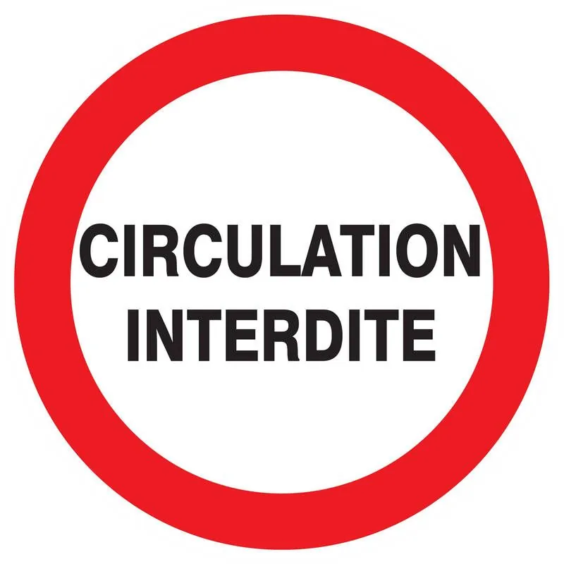 Panneau CIRCULATION INTERDITE NORMASIG Taliaplast 723206