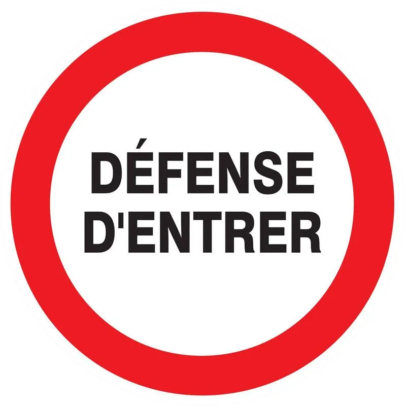 Panneau DEFENSE D'ENTRER NORMASIGN ADH Taliaplast 724218
