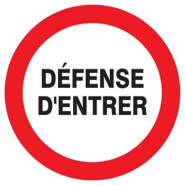 Panneau DEFENSE D'ENTRER NORMASIGN ADH Taliaplast 722205