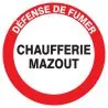Panneau DEFENSE DE FUMER CHAUFFERIE MA Taliaplast 722240