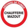 Panneau DEFENSE DE FUMER CHAUFFERIE MA Taliaplast 723241