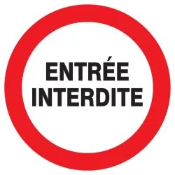Panneau ENTREE INTERDITE NORMASIGN ADH Taliaplast 722242