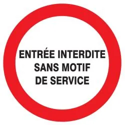 Panneau ENTREE INTERDITE SANS MOTIF DE Taliaplast 724228