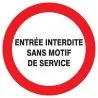 Panneau ENTREE INTERDITE SANS MOTIF DE Taliaplast 727229
