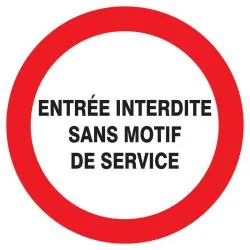 Panneau ENTREE INTERDITE SANS MOTIF DE Taliaplast 722224