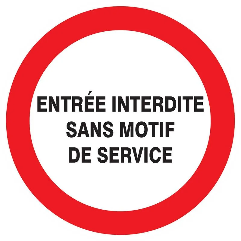 Panneau ENTREE INTERDITE SANS MOTIF DE Taliaplast 723225