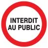 Panneau INTERDIT AU PUBLIC NORMASIGN A Taliaplast 723217