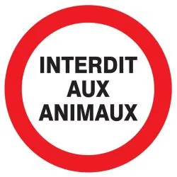 Panneau INTERDIT AUX ANIMAUX NORMASIGN Taliaplast 724231