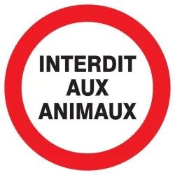 Panneau INTERDIT AUX ANIMAUX NORMASIGN Taliaplast 727232