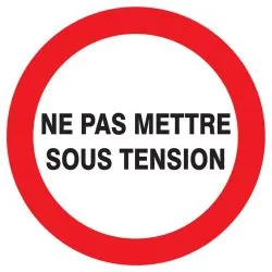 Panneau NE PAS METTRE SOUS TENSION D.4 Taliaplast 723229