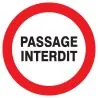 Panneau PASSAGE INTERDIT NORMASIGN ADH Taliaplast 722219