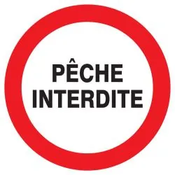 Panneau PECHE INTERDITE D.180mm Taliaplast 727237