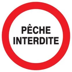 Panneau PECHE INTERDITE D.420mm Taliaplast 723233