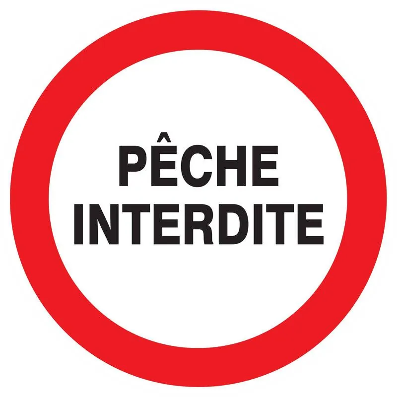 Panneau PECHE INTERDITE D.420mm Taliaplast 723233