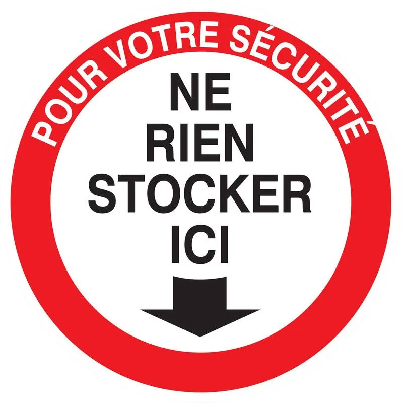 Panneau POUR VOTRE SECURITE NE RIEN ST Taliaplast 724207