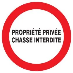 Panneau PROPRIETE PRIVEE CHASSE INTERD Taliaplast 727238