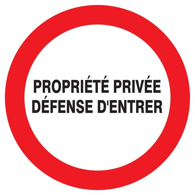 Panneau PROPRIETE PRIVEE DEF. D'ENTRER Taliaplast 727224