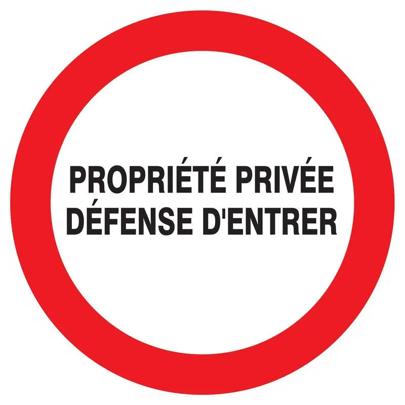 Panneau PROPRIETE PRIVEE DEF. D'ENTRER Taliaplast 723220