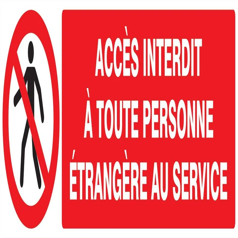 Panneau ACCES INTERD. A TOUTE PERSONNE Taliaplast 720204