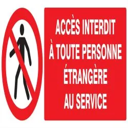 Panneau ACCES INTERD. A TOUTE PERSONNE Taliaplast 726204