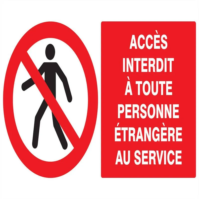Panneau ACCES INTERD. A TOUTE PERSONNE Taliaplast 721204