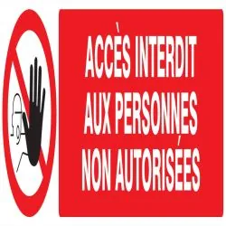 Panneau ACCES INTERDIT AUX PERSONNES N Taliaplast 720210