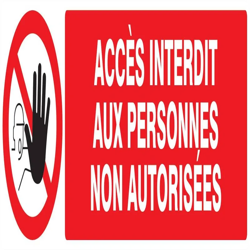 Panneau ACCES INTERDIT AUX PERSONNES N Taliaplast 720210