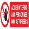 Panneau ACCES INTERDIT AUX PERSONNES N Taliaplast 726210