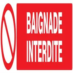Panneau BAIGNADE INTERDITE 300X75 NORM Taliaplast 725218