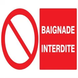 Panneau BAIGNADE INTERDITE 330x200 NOR Taliaplast 721218