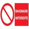Panneau BAIGNADE INTERDITE 330x200 NOR Taliaplast 721218
