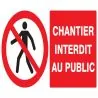 Panneau CHANTIER INTERDIT AU PUBLIC NO Taliaplast 721209